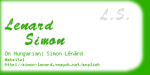 lenard simon business card